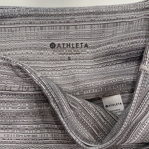 Athleta High Rise Jacquard Chaturanga Tight Leggings In Light Grey - Picture 4 of 6